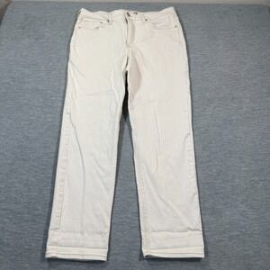 Seven7 Jeans Women 12 White‎ Slim Straight Mid Rise Stretch Casual Denim